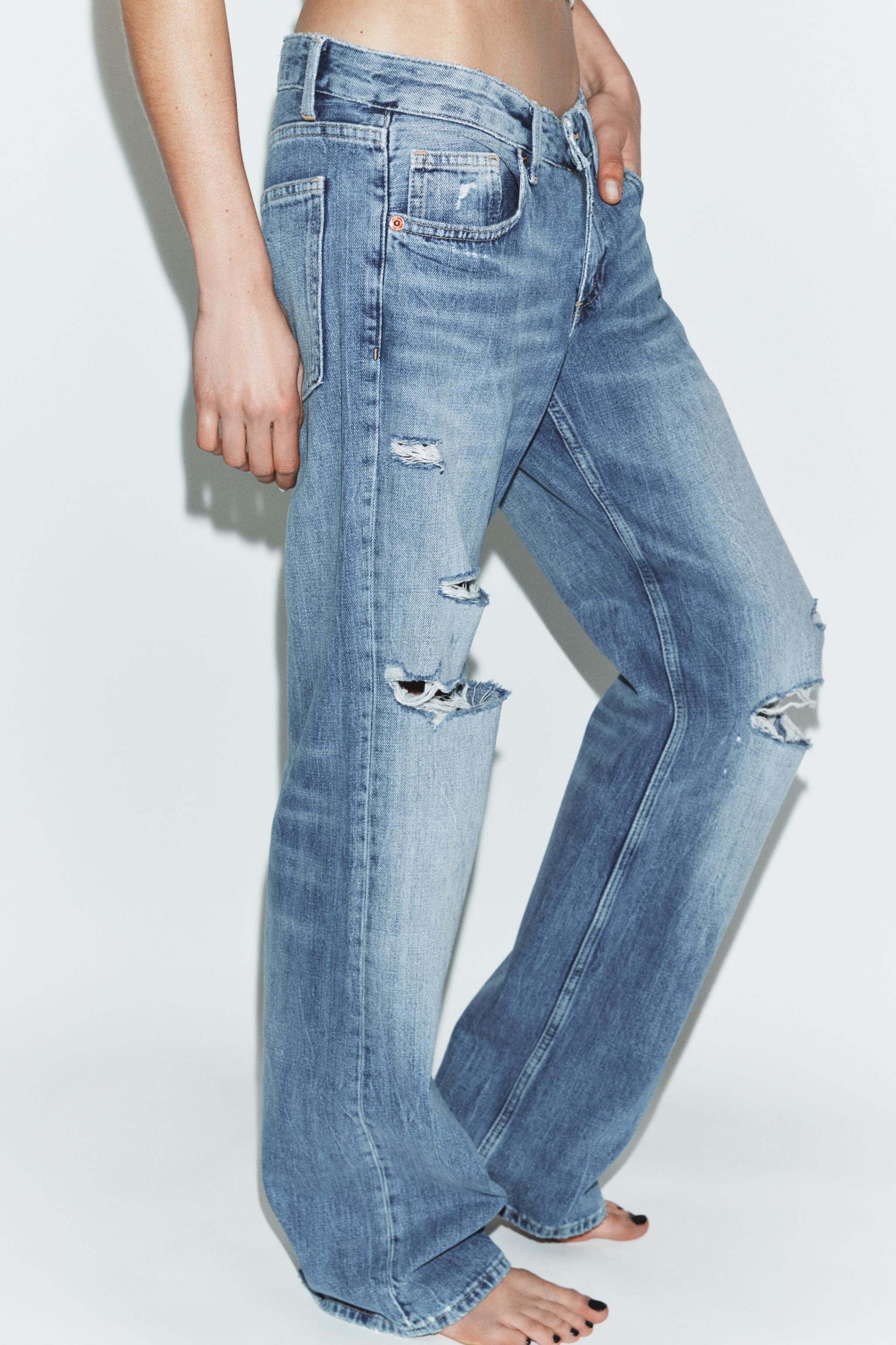 TRF LOW RISE WIDE LEG JEANS